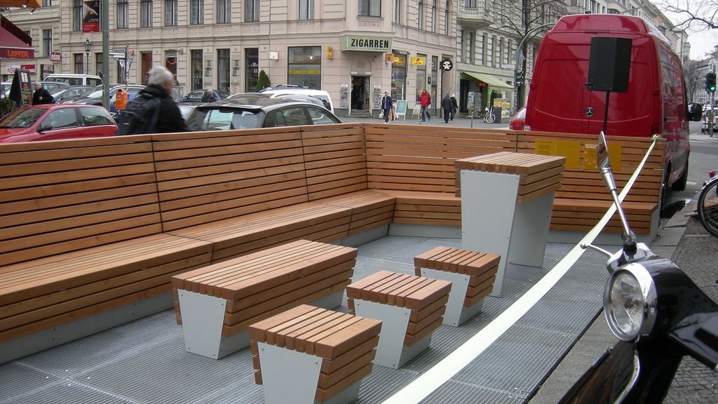 Eröffnung der Parkletts im Bergmannkiez in Berlin